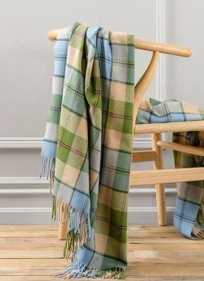 Spring Plaid Supersoft Lambswool Throw